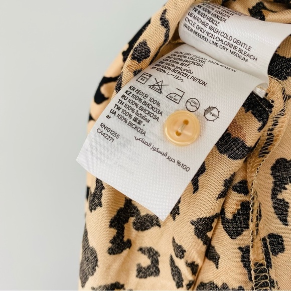 Long Sleeve Leopard Casual Button Down Shirt - Picture 12 of 14